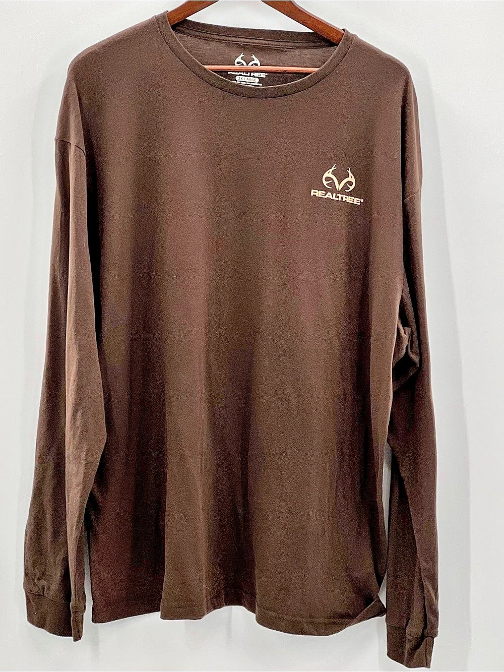 586 Realtree 2XL Men's Long Sleeve American Flag Graphic Tee